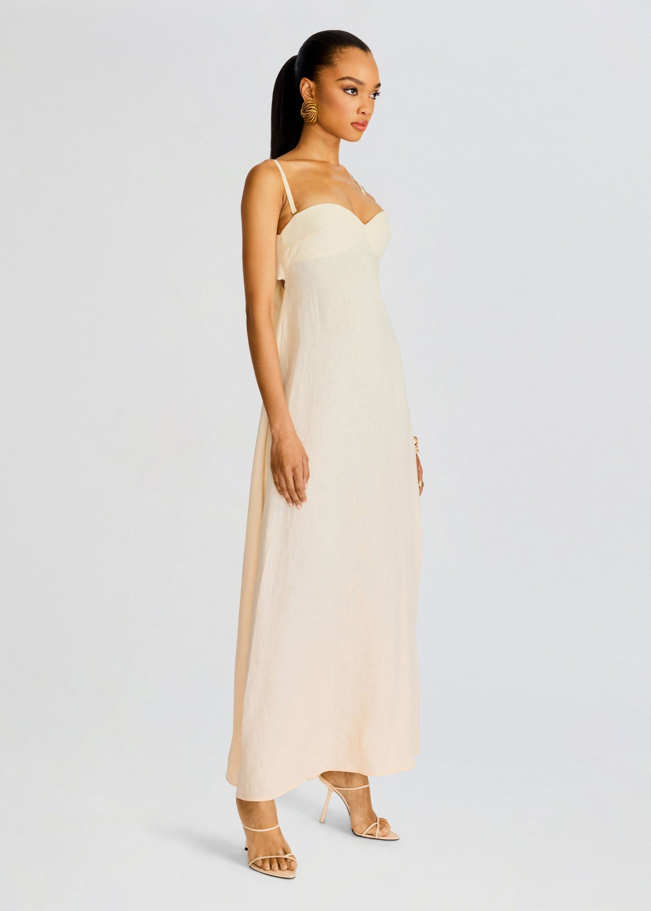 chinese dress ladies Lucie Linen Maxi Dress