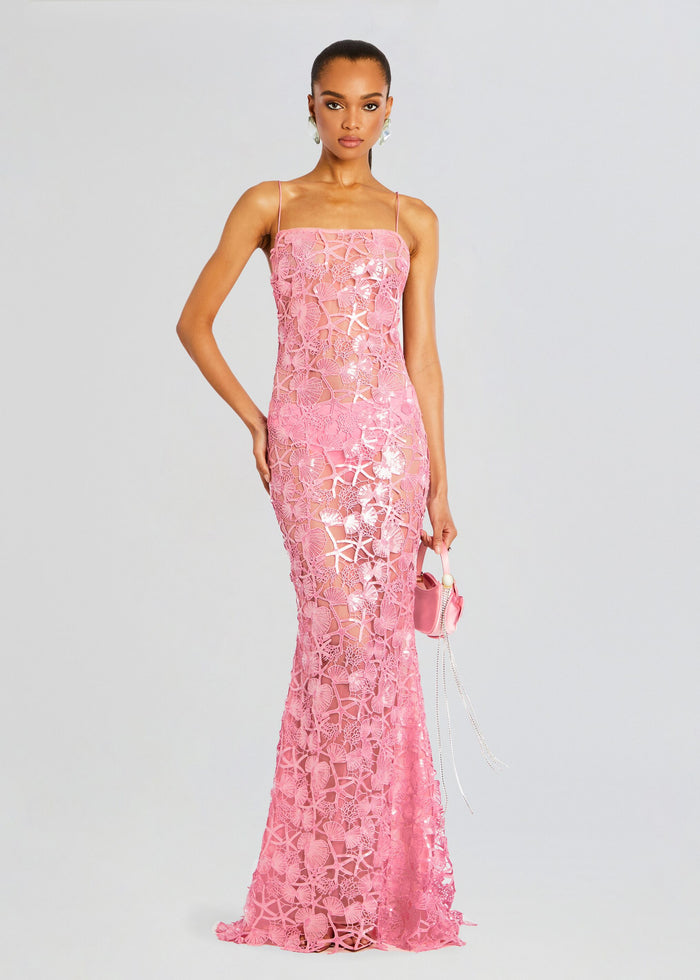Delaina Sequin Lace Dress