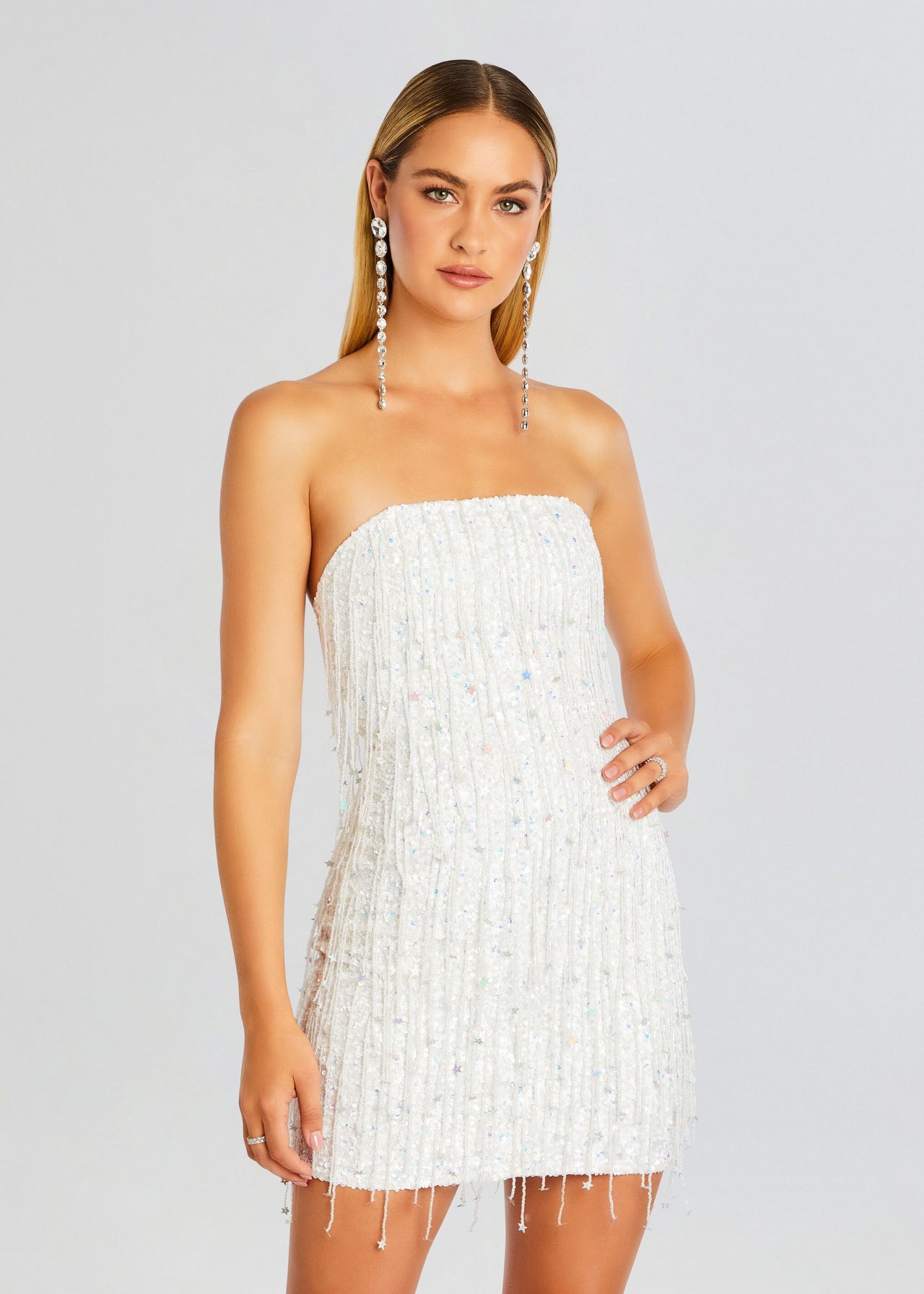 Heather Sequin Star Fringe Dress Retrofete Heather Sequin Star Fringe Dress Retrofete
