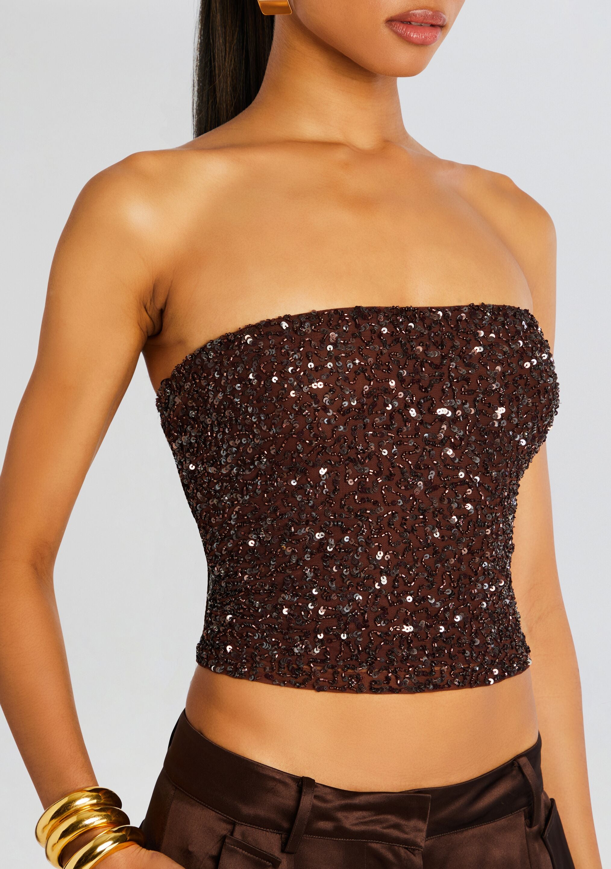 Retrofête shops Sequin Crop Top