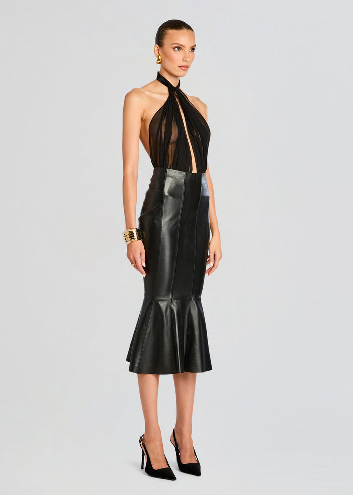 Cassander Leather Skirt