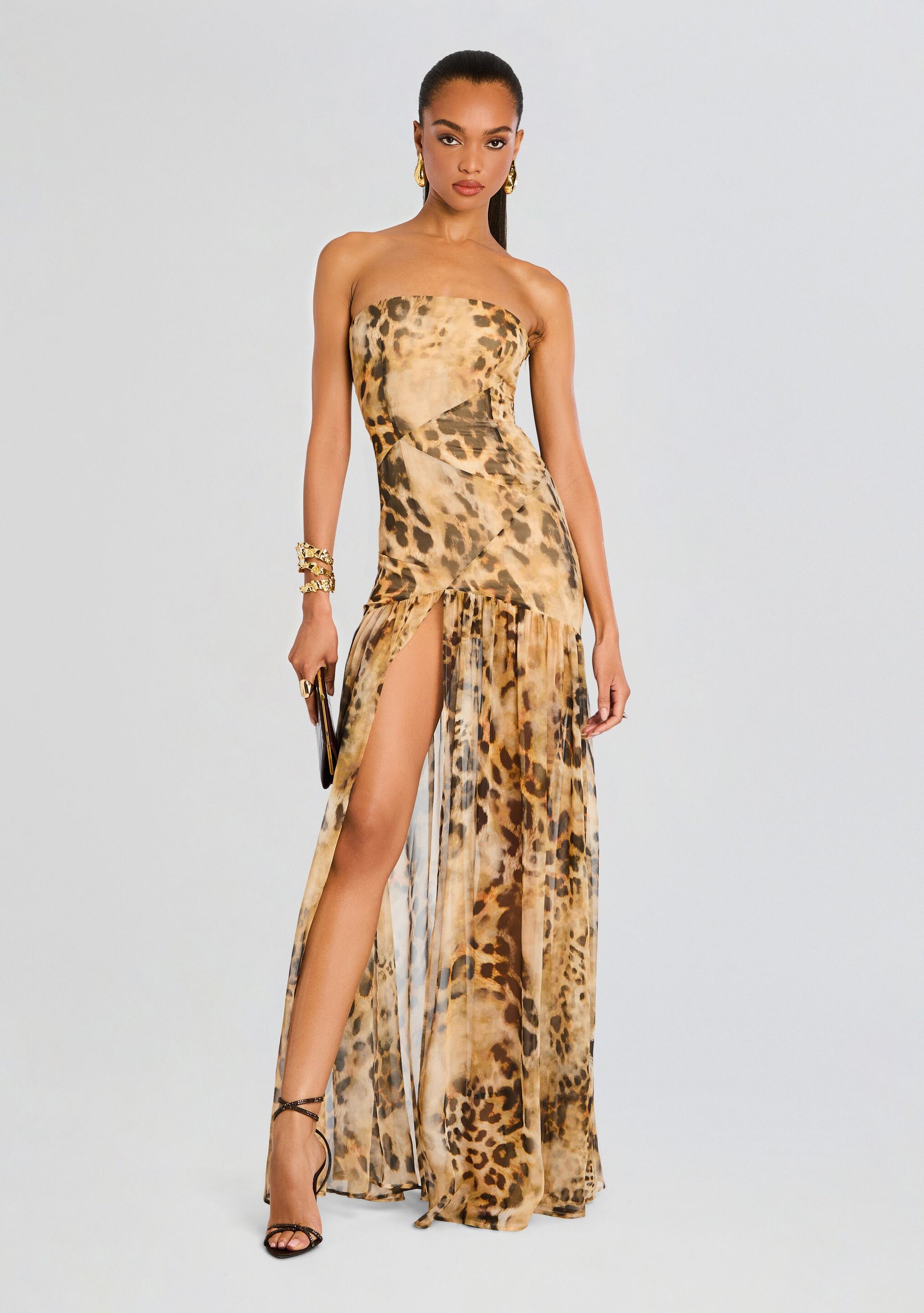 white christmas dresses Nicole Silk Chiffon Dress