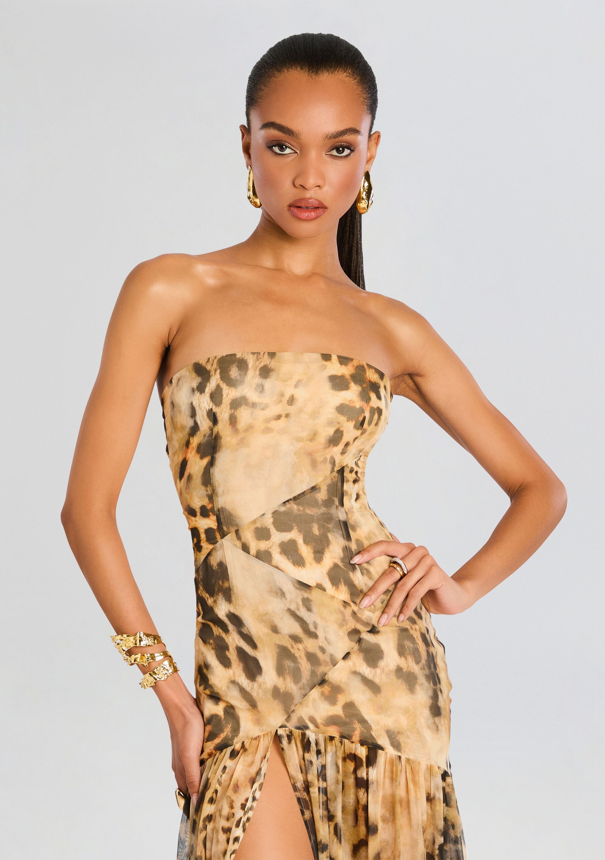 Silk cheetah dress hotsell