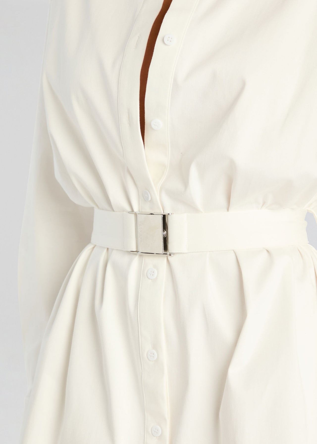 white christmas dresses Striped Cotton-poplin Shirt Dress in Blue UK24 main image 1
