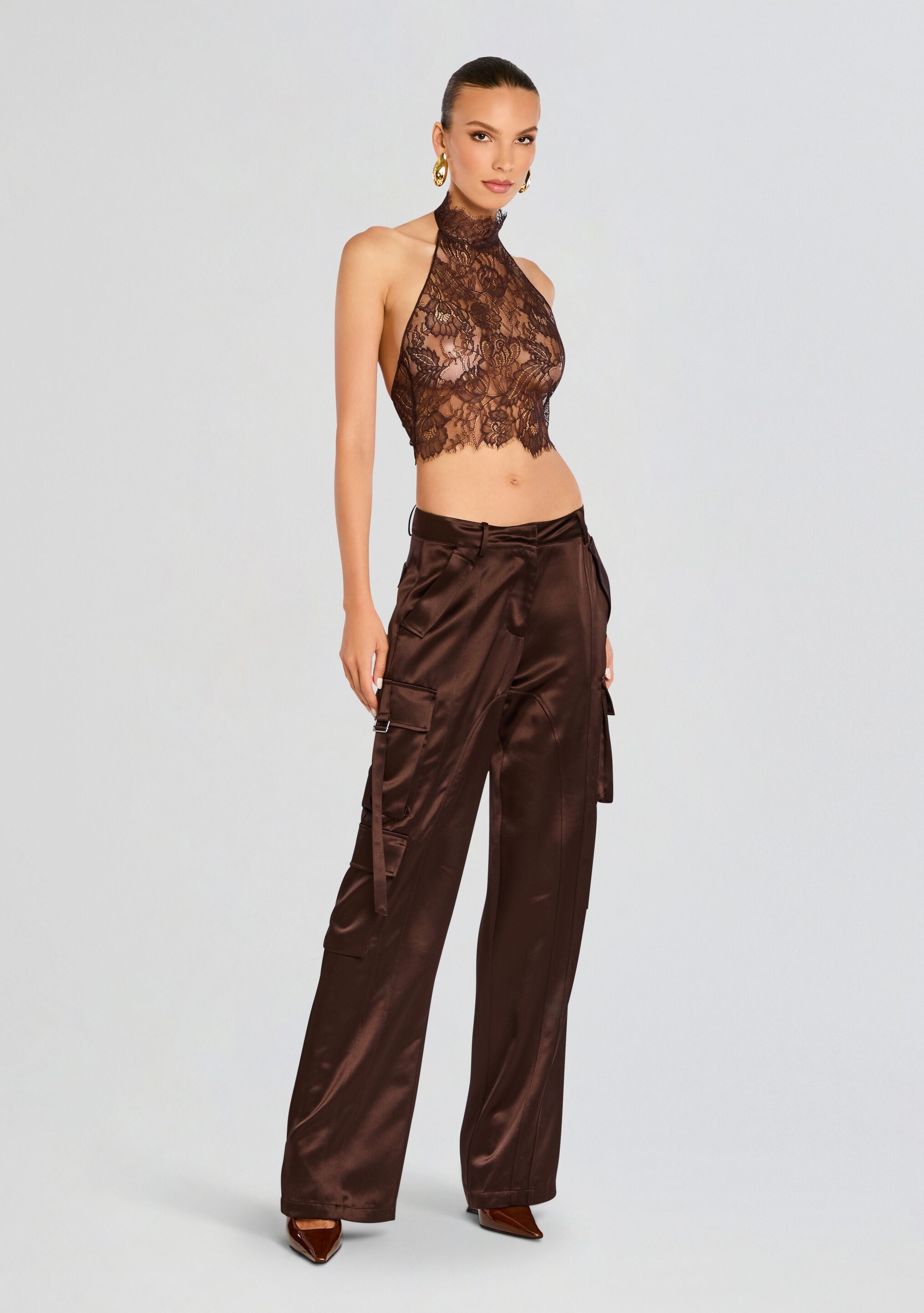 Brown Lace Top | Violet Top | Retrofête – Retrofete