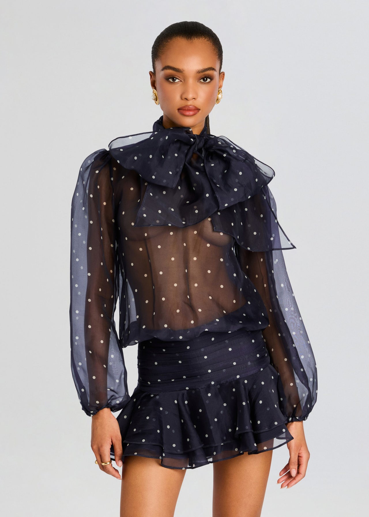 navy polka dot shirt dress Izzy Shirt Dress in Runway Spot Navy