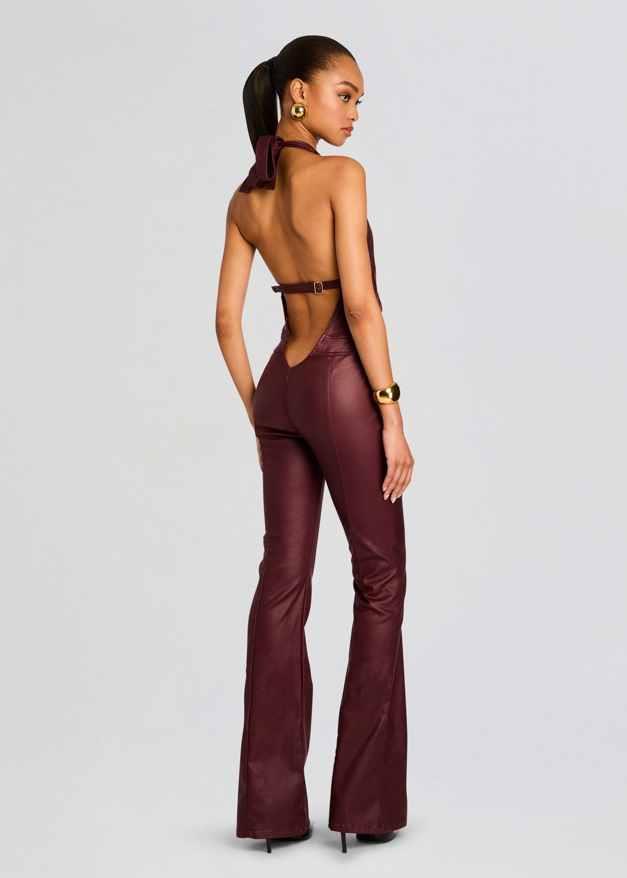 Cynthia Coated Denim Jumpsuit – Retrofete display picture 1