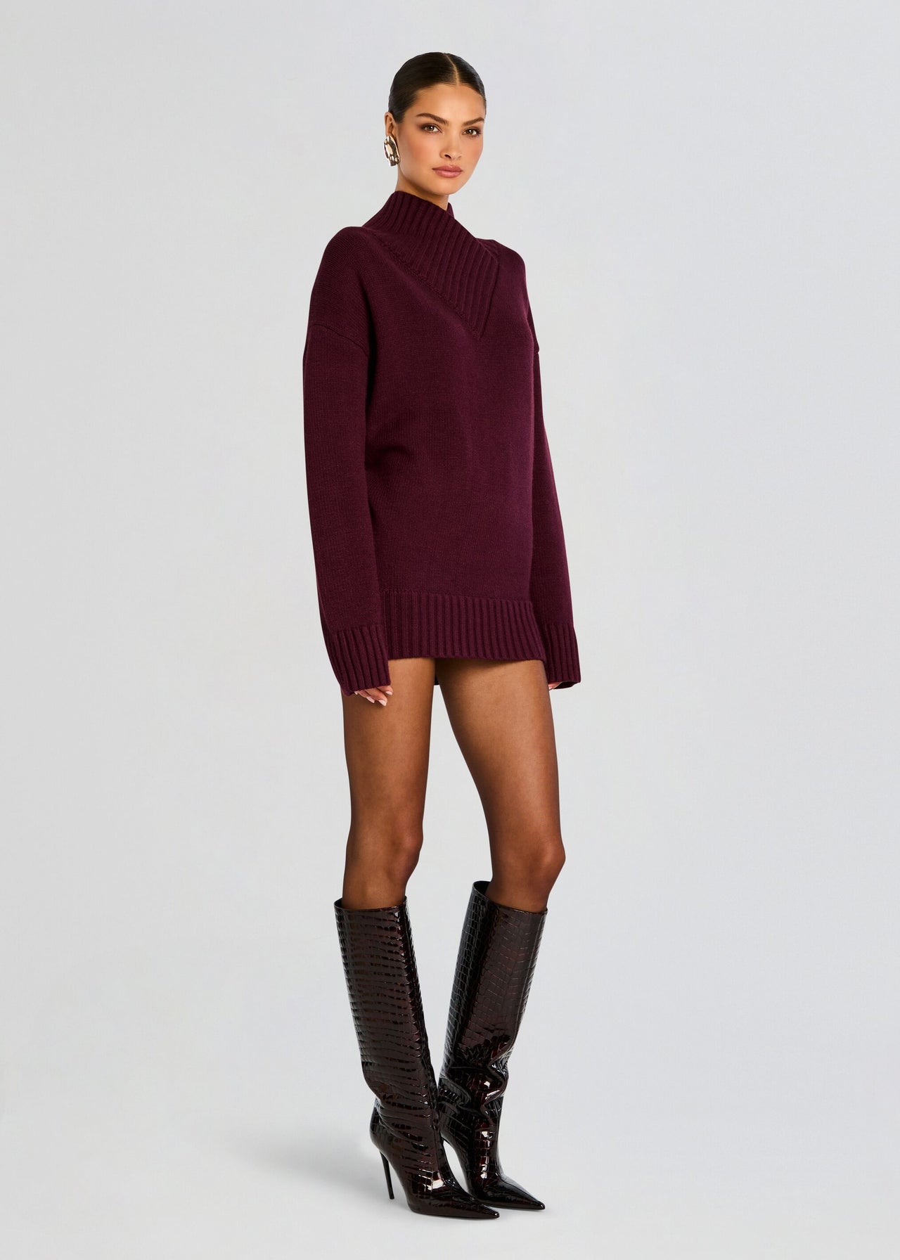 open lace back dress Dessa Chunky Knit Sweater Dress – Retrofete