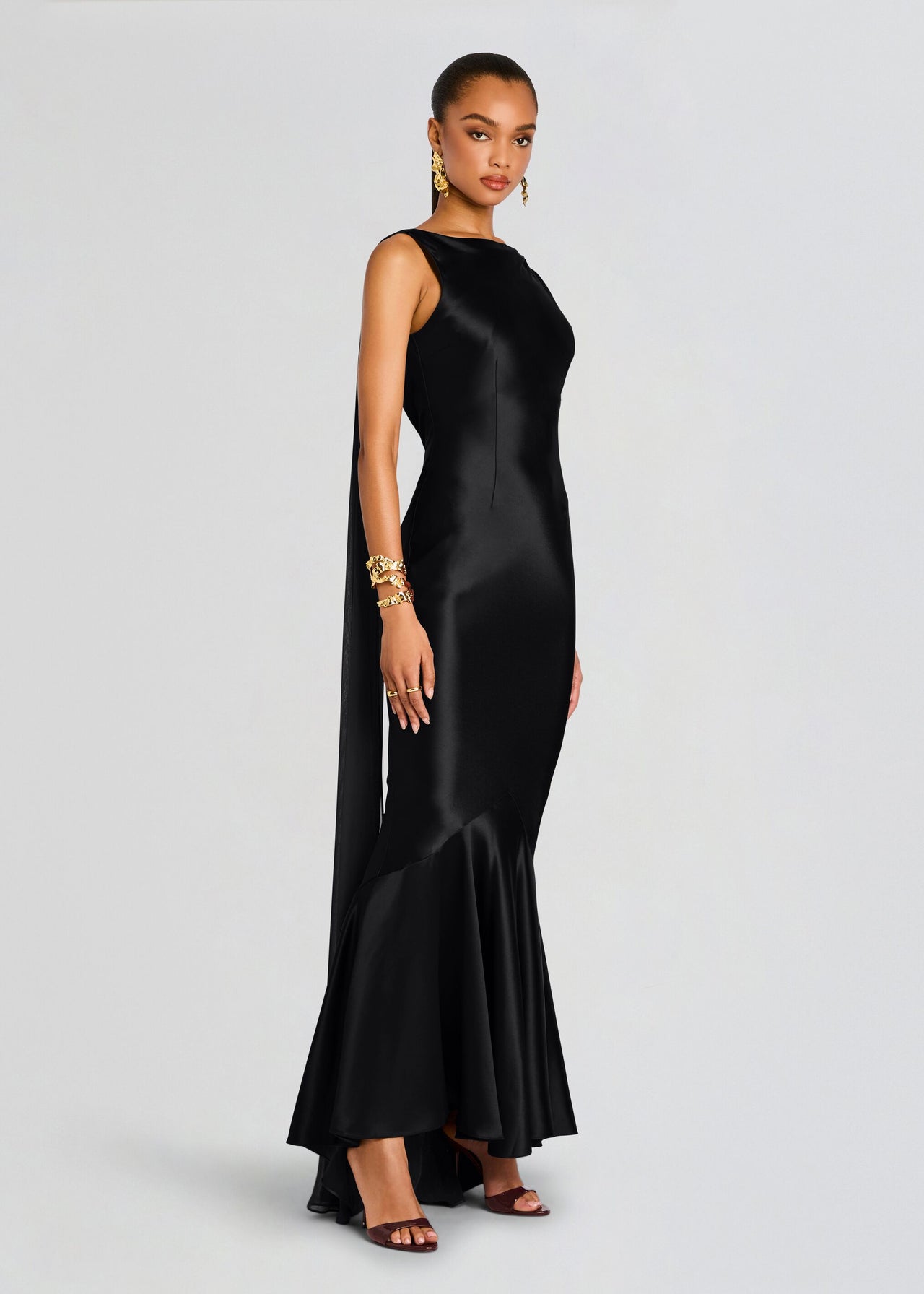 slim fit dress slacks Retrofete Julia Sash Gown