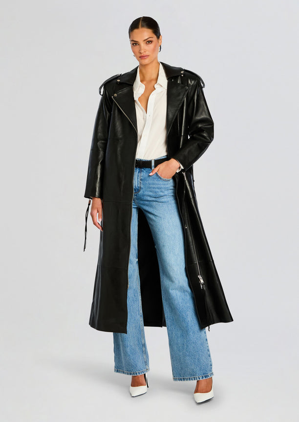 Knightley Leather Trench Coat