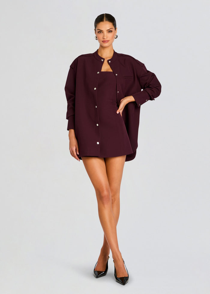 Poppi Heavy Crepe Strapless Mini Dress media 2 of 5