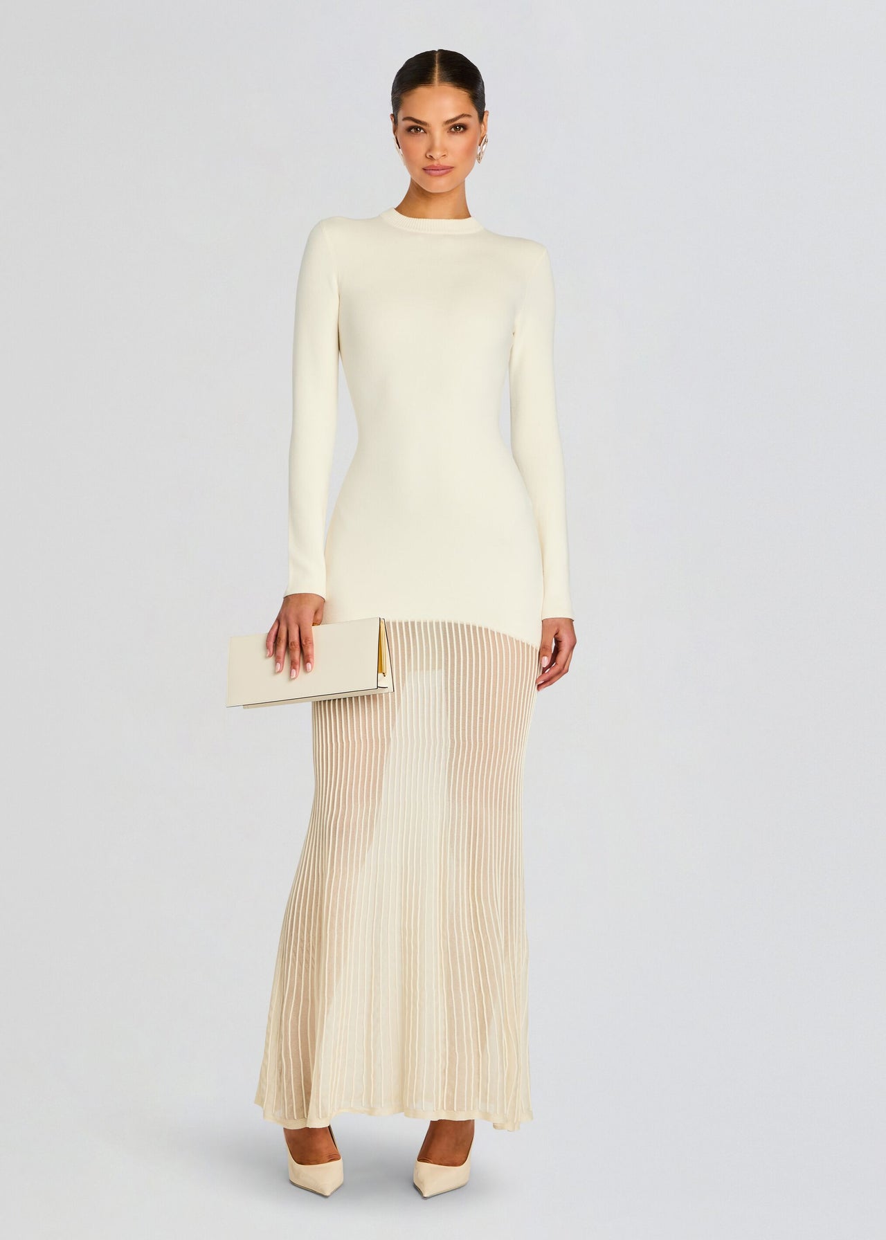 SEROYA Serenade Knit Maxi Dress in Cream - Size M SEROYA Serenade Knit Maxi Dress in Cream - Size M