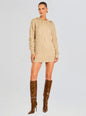 Cab Cable Knit Hoodie Dress