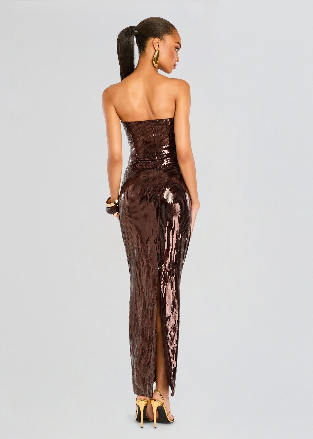 Dark Chocolate Sequined Dress | Brown Ember Sequin Dress | Retrofte Retrofete Dark Chocolate Sequined Dress | Brown Ember Sequin Dress | Retrofte Retrofete