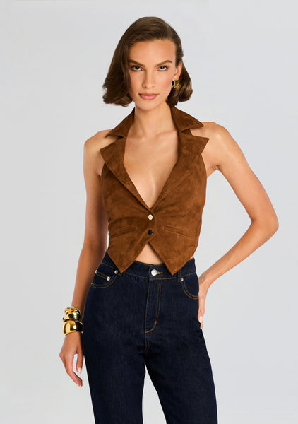 Josephine Suede Vest – Retrofete