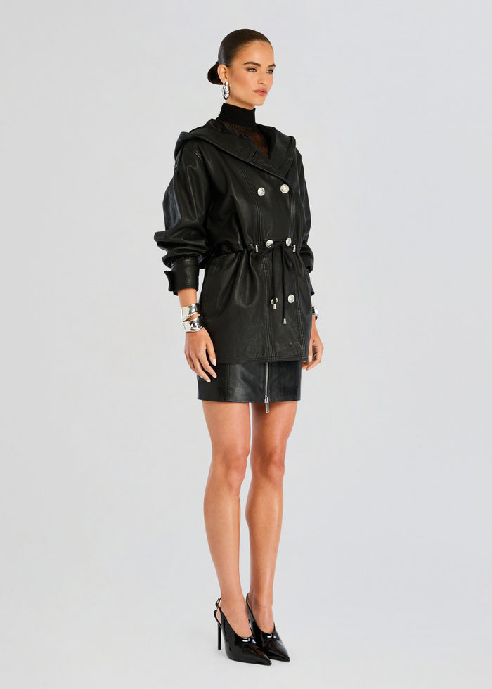 Adrienne Leather Skirt