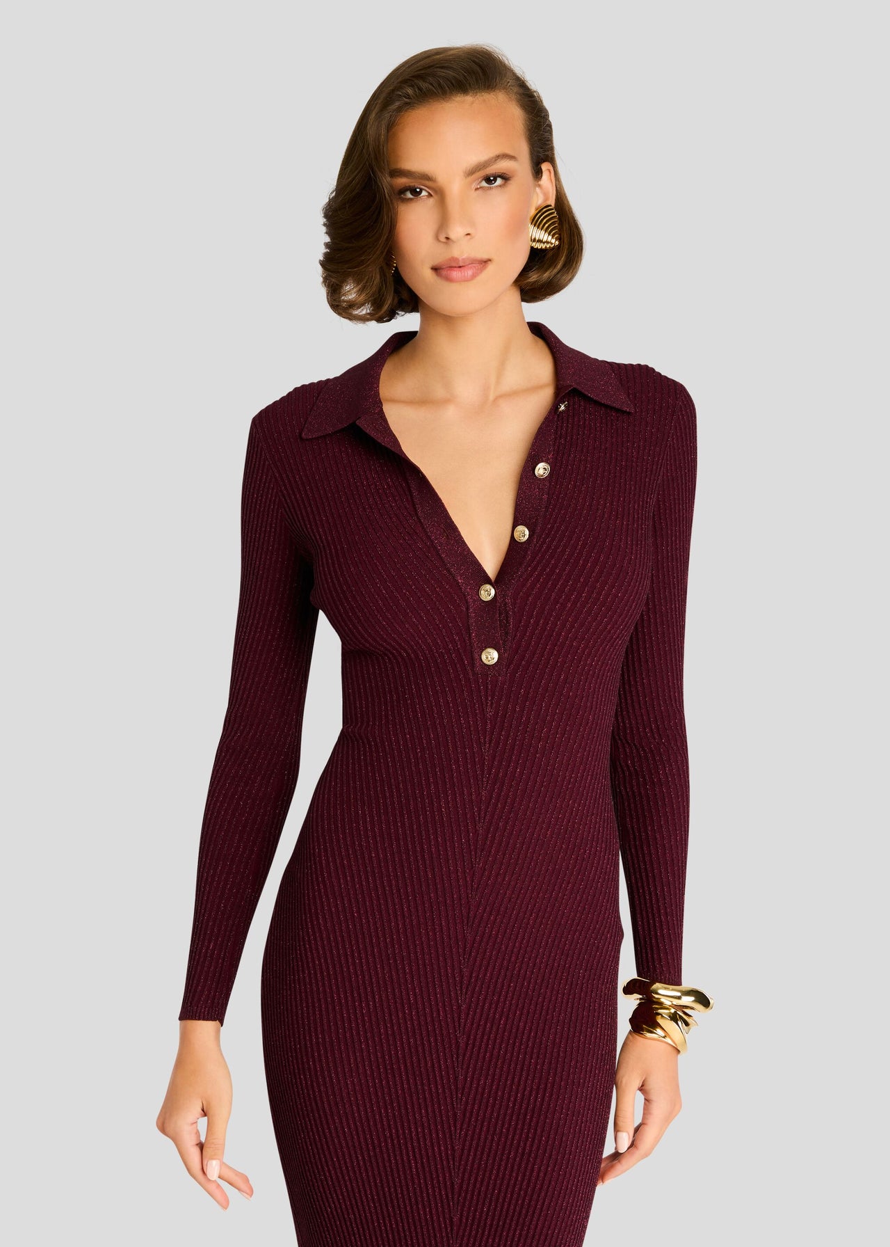 Buffy Metallic Knit Dress – Retrofete