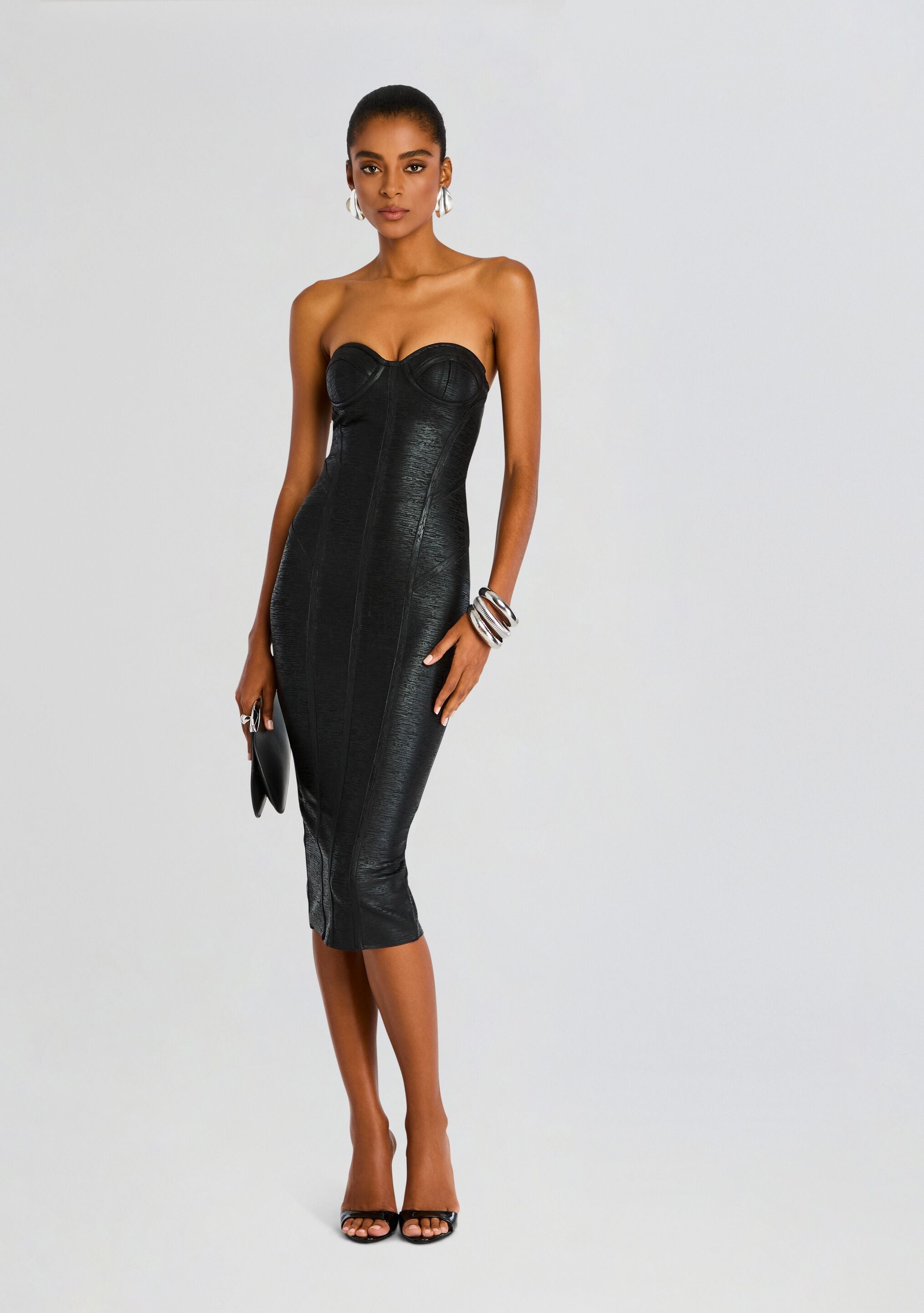 Black Fitted Dress | Charlize Knit Dress | Retrofête – Retrofete