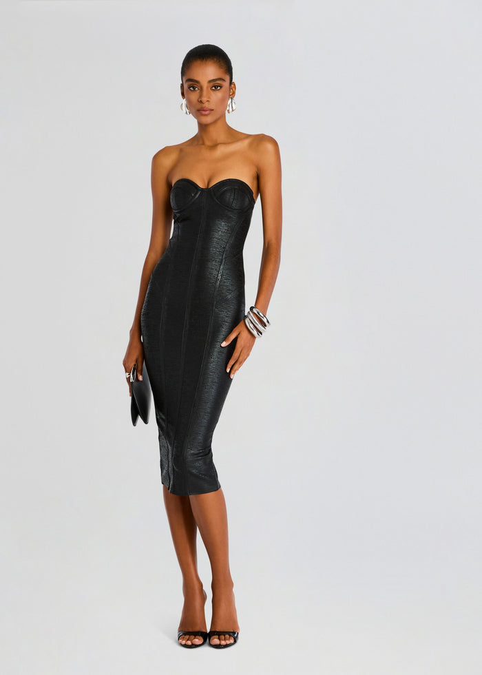 Charlize Coated Knit Dress