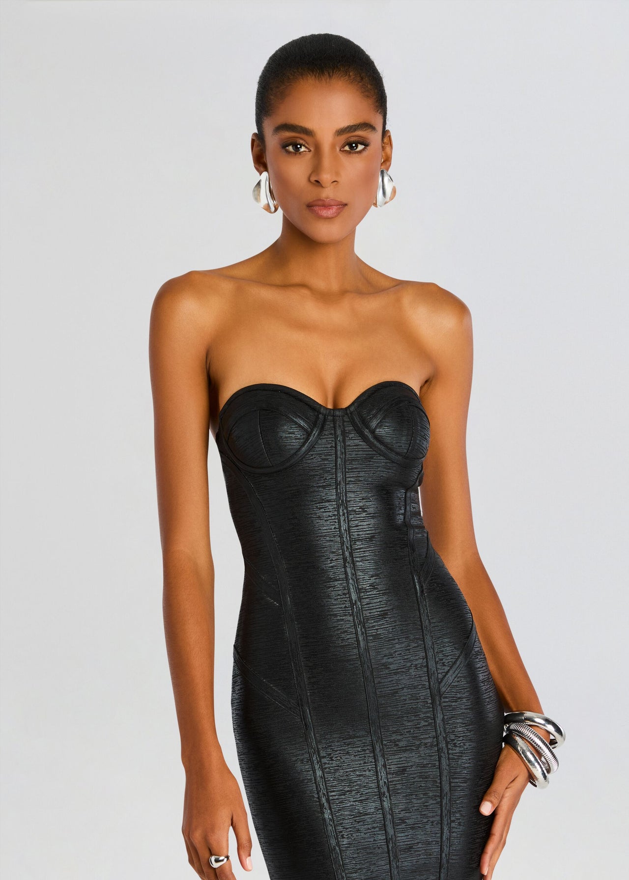 Black Fitted Dress | Charlize Knit Dress