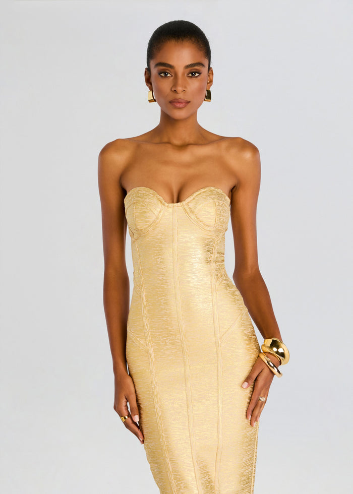 Charlize Coated Knit Dress