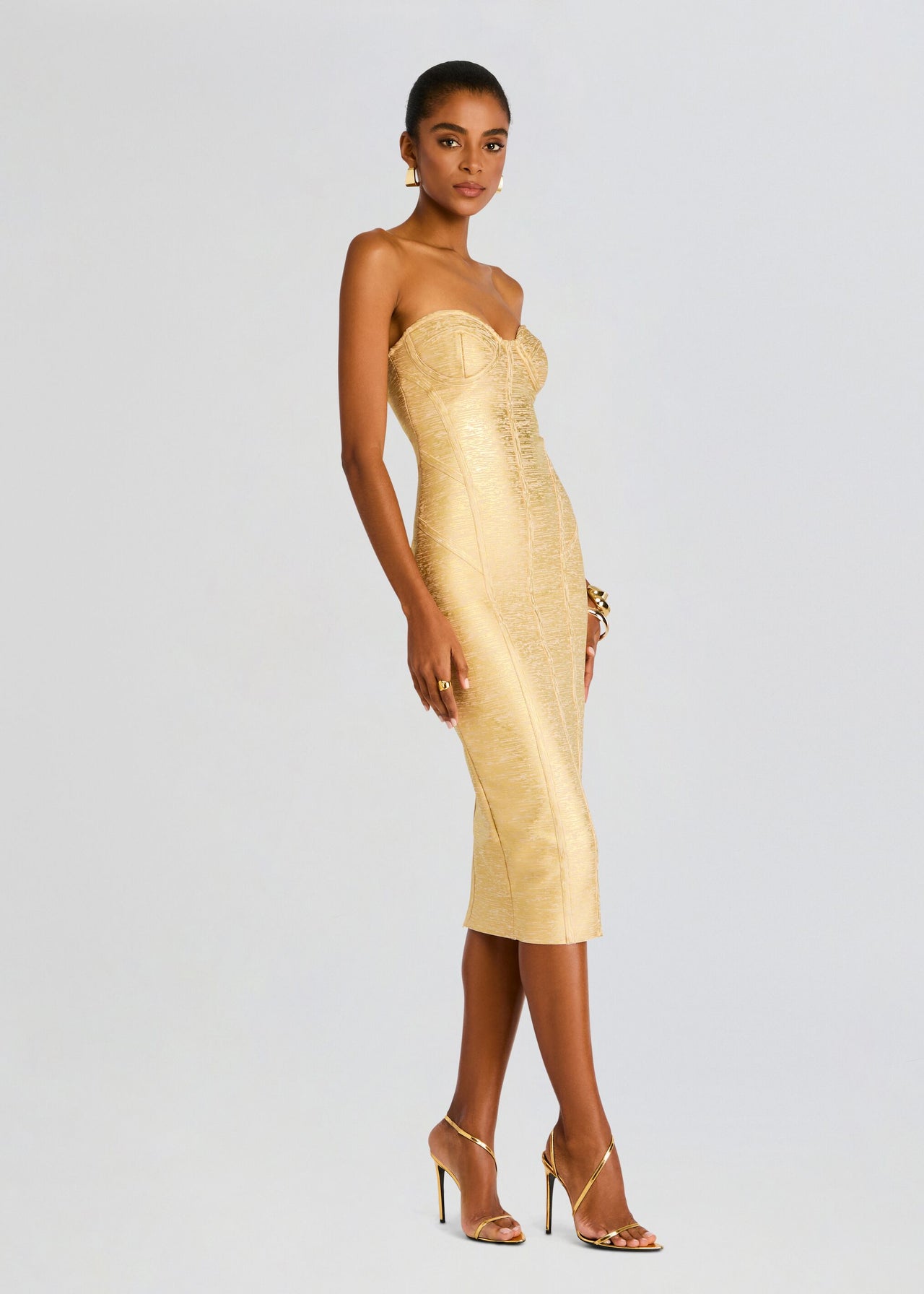 Knit Gold Dress | Charlize Coated Dress | Retrofte Retrofete Knit Gold Dress | Charlize Coated Dress | Retrofte Retrofete