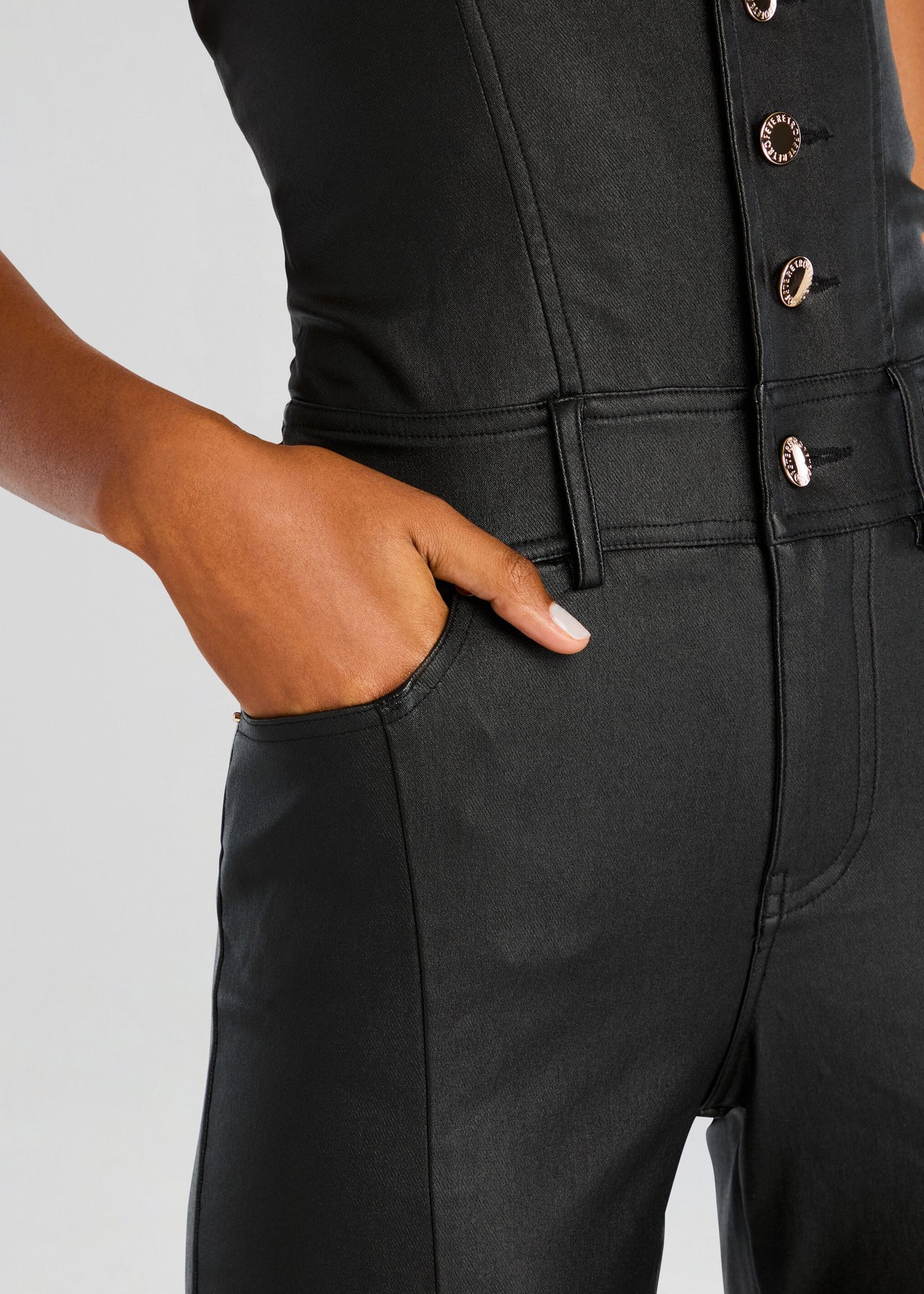 Denim Jumpsuit | Cynthia Coated Outfit | Retrofête – Retrofete display picture 1