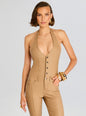 Cynthia Coated Denim Jumpsuit