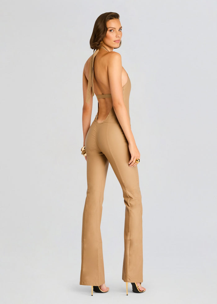 Cynthia Coated Denim Jumpsuit