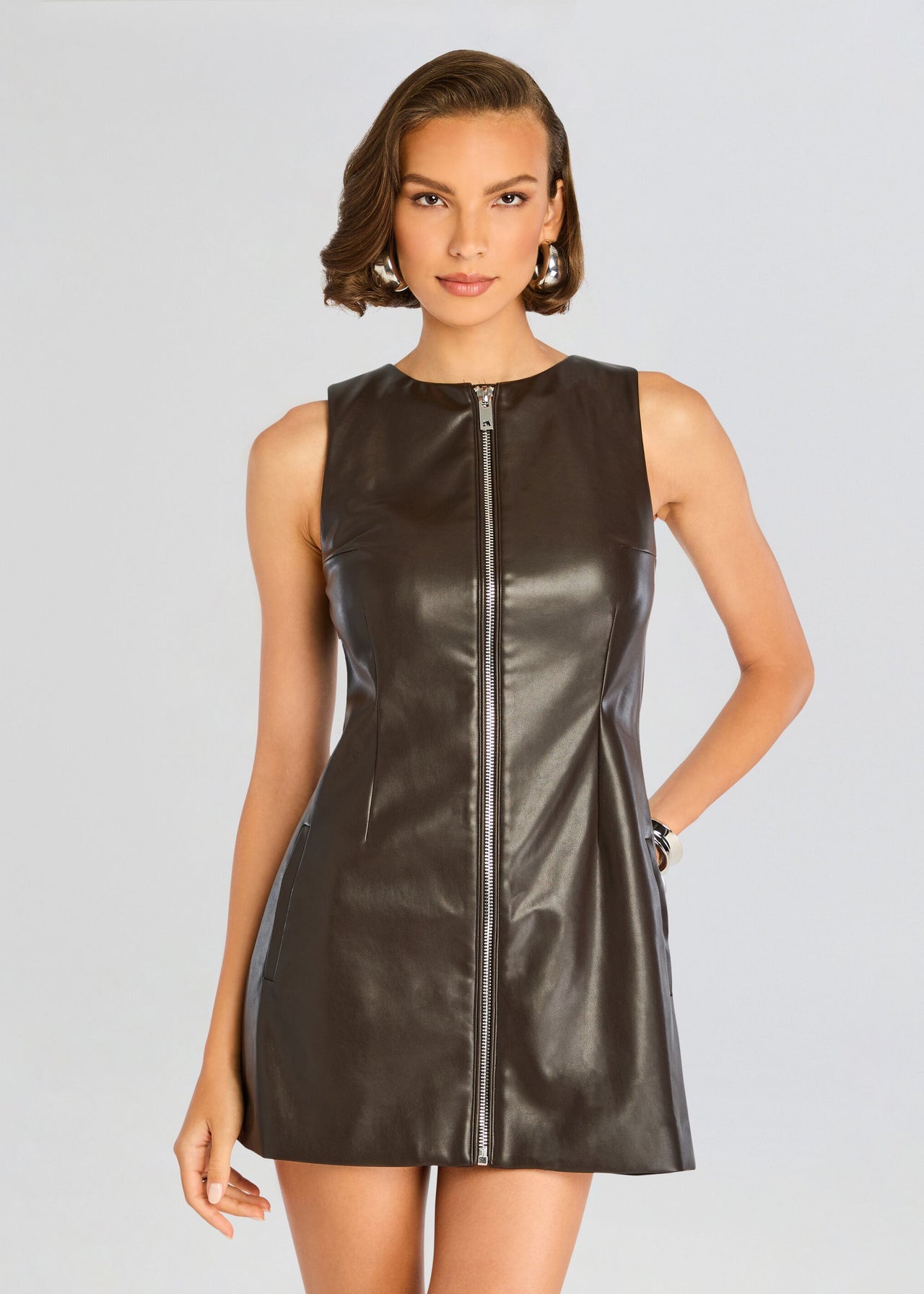 Aria Vegan Leather Mini Dress Retrofete Aria Vegan Leather Mini Dress Retrofete