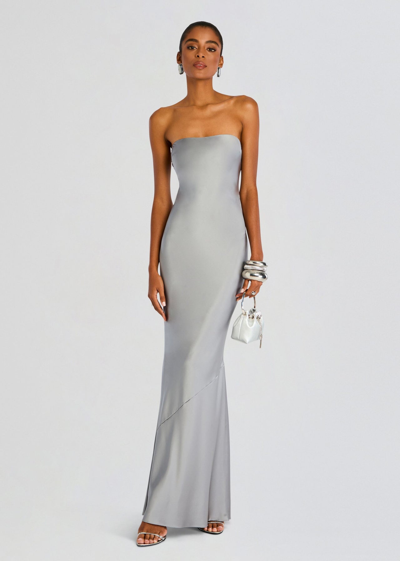 silver silk dress Silk Dress | Keaton Dress