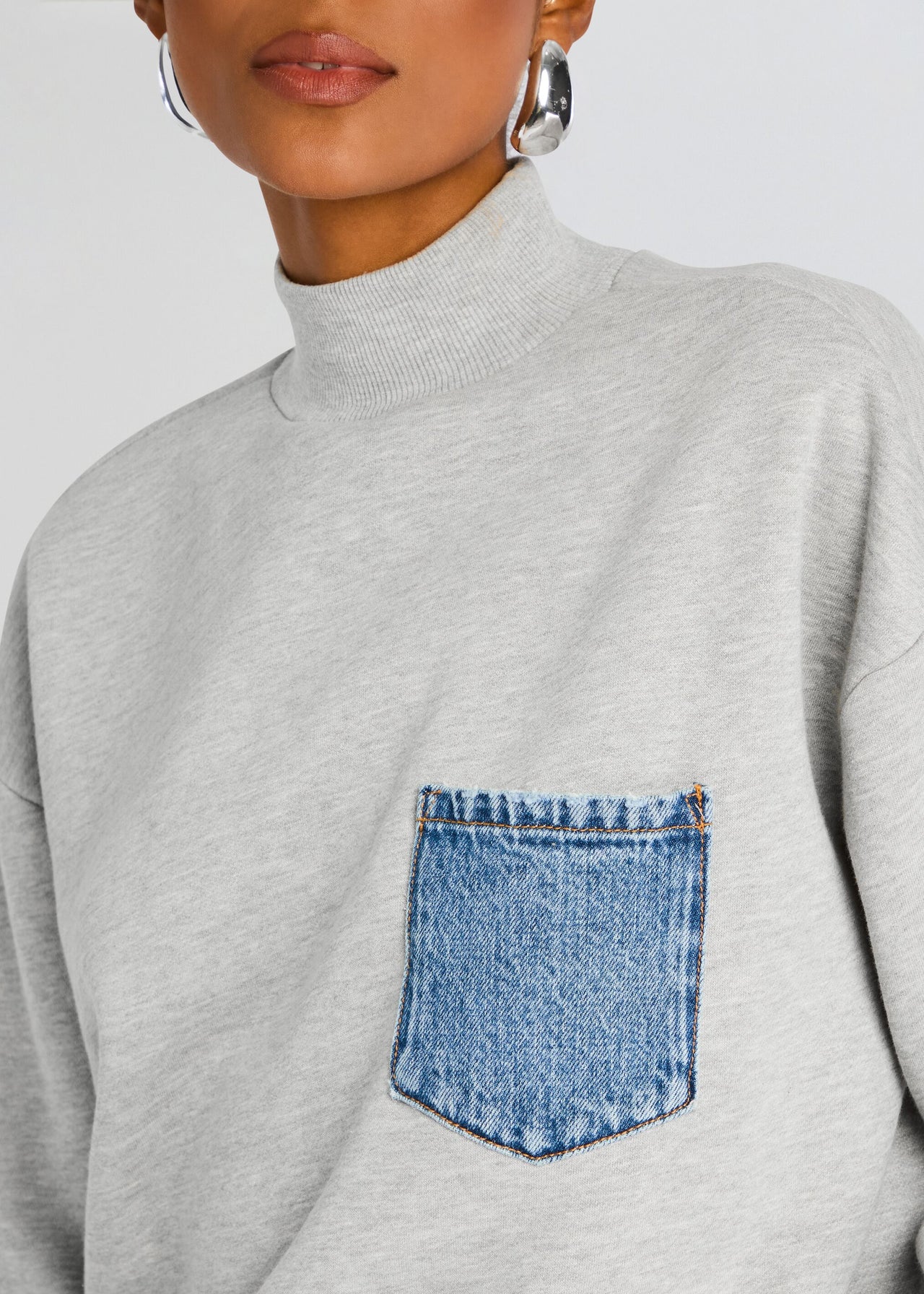 marley terry denim sweater dress Marley Terry Denim Sweater Dress SEROYA