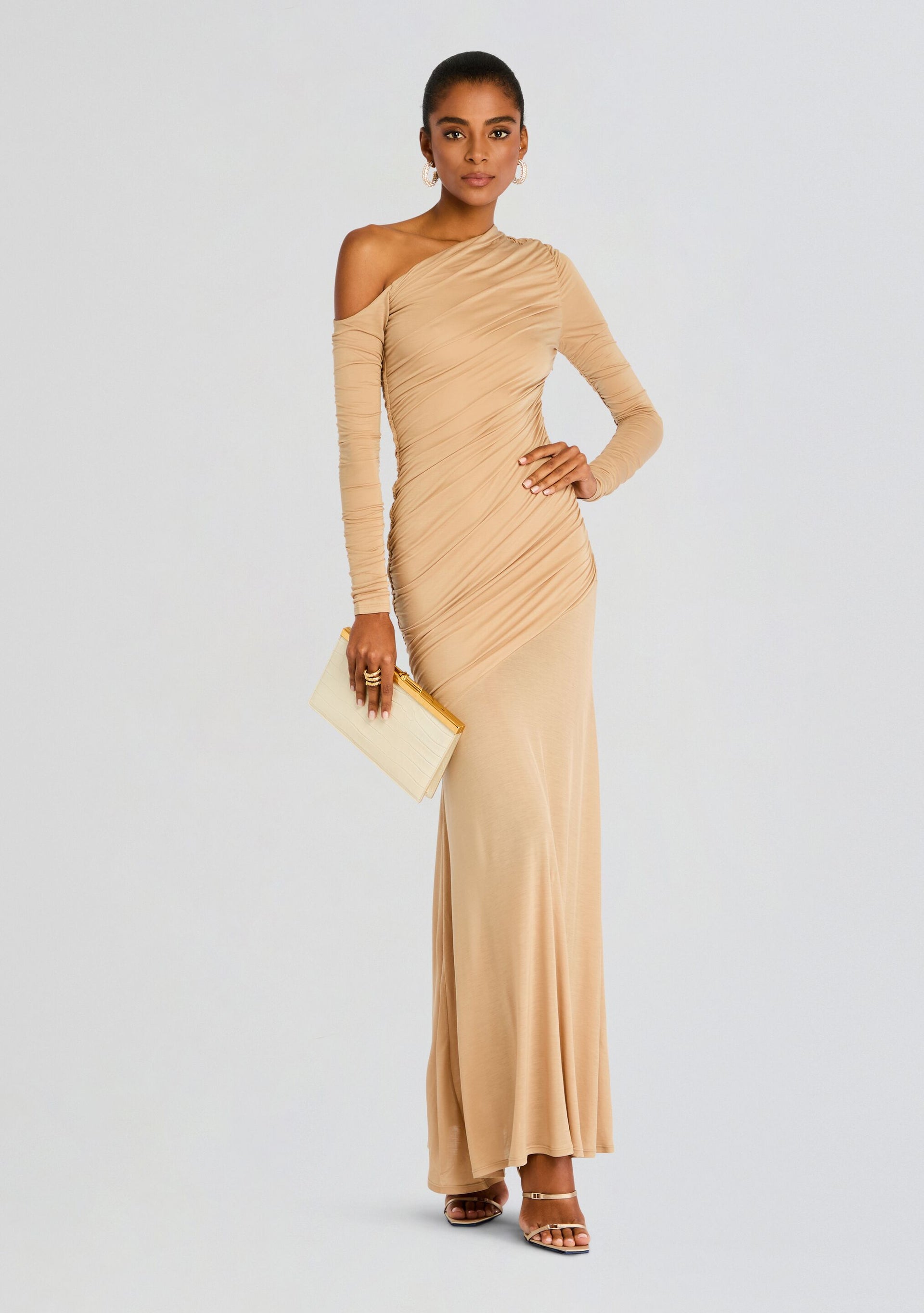 Persephone Ruched Maxi Dress – Retrofete