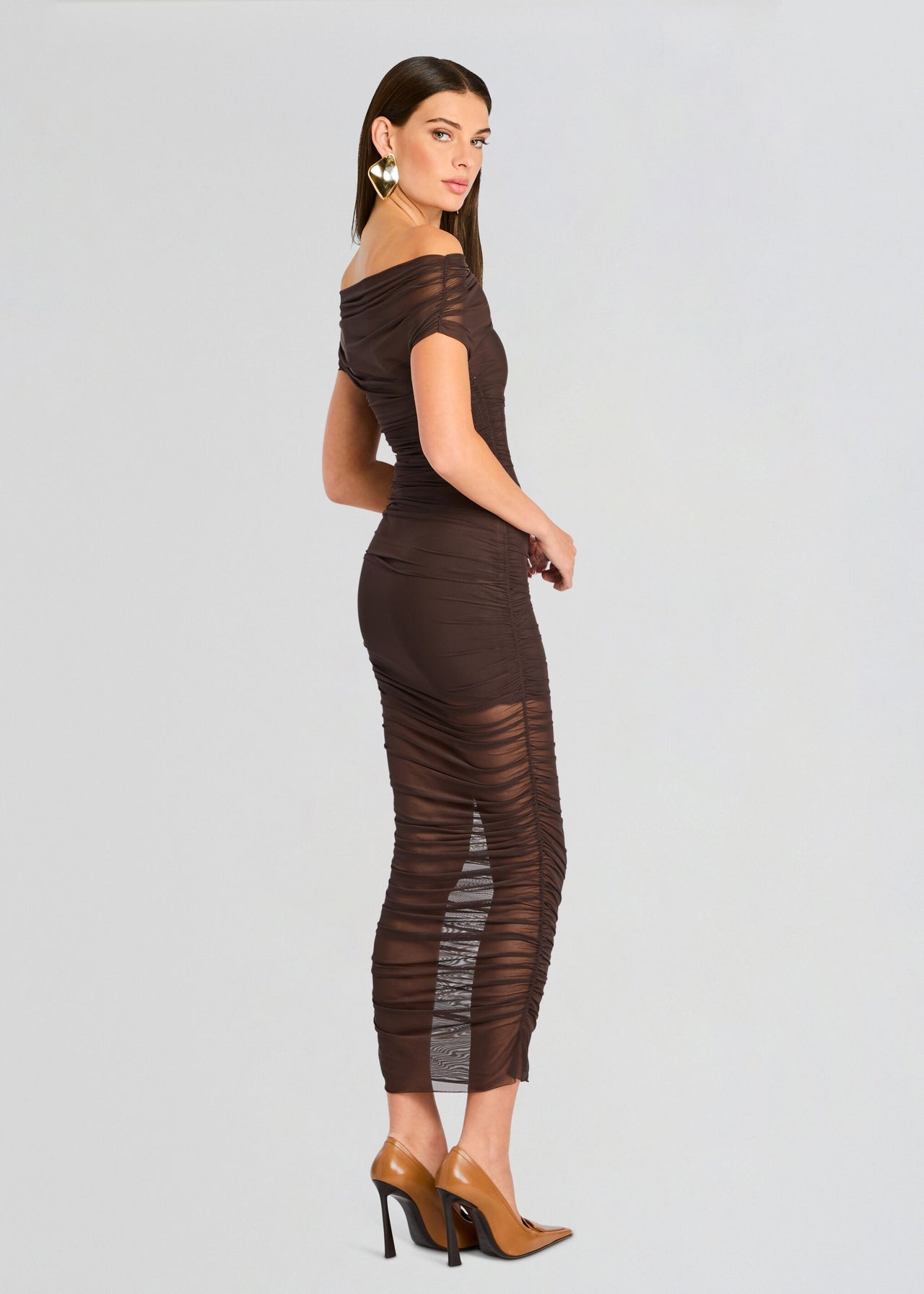 knee length dresses for ladies Mesh Corset Midi Dress | Built-In Shapewear & Bust Lift main image 0