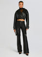 Fifer Vegan Leather Mid Rise Cargo Pant