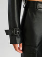 Koda Vegan Leather Cropped Trench