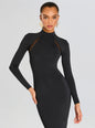 Krystal Maxi Dress with Mesh Paneling
