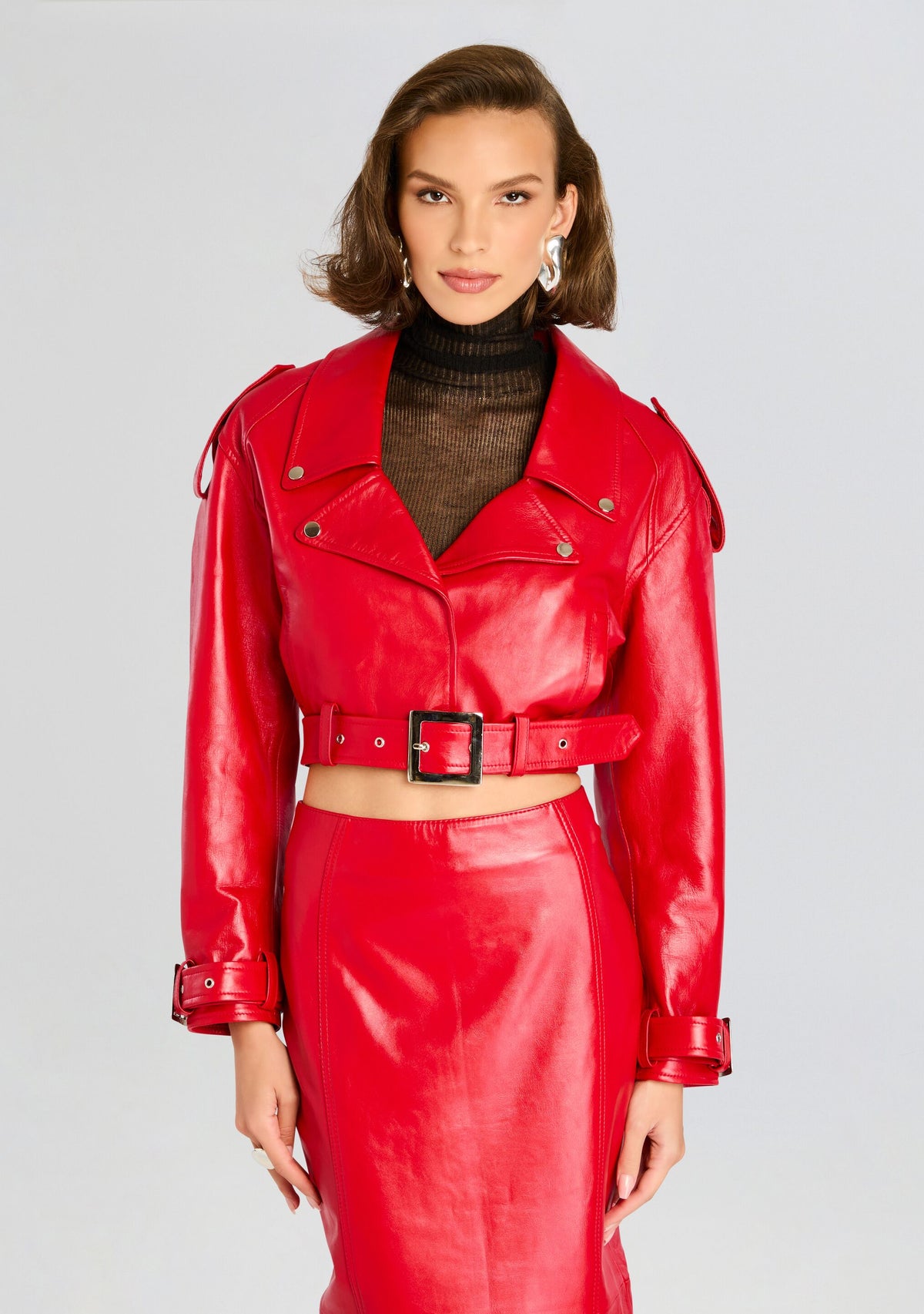 red leather jacket dress Victoria siz:Size 37