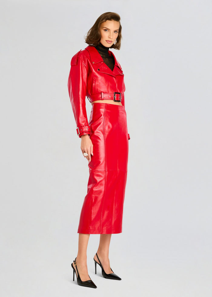 Lonny Leather Skirt