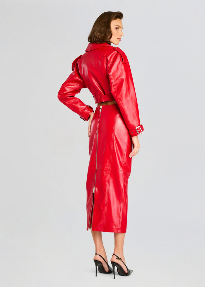 Lonny Leather Skirt