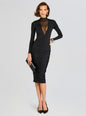 Priyanka Mesh V-Cut Midi Dress