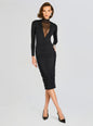 Priyanka Mesh V-Cut Midi Dress