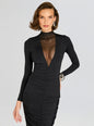 Priyanka Mesh V-Cut Midi Dress