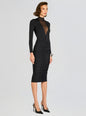 Priyanka Mesh V-Cut Midi Dress