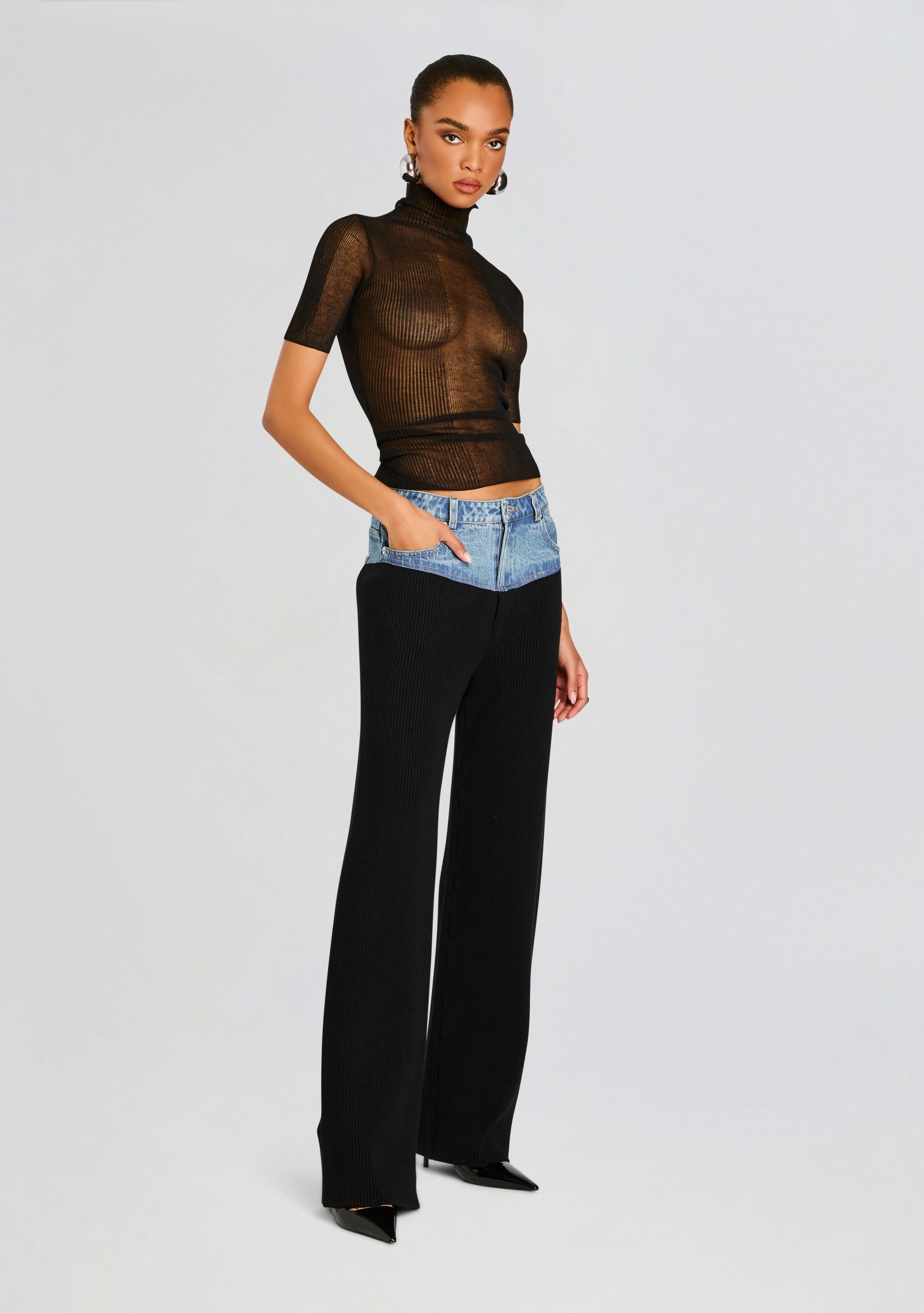 Chani Knit Denim Pant – Retrofete