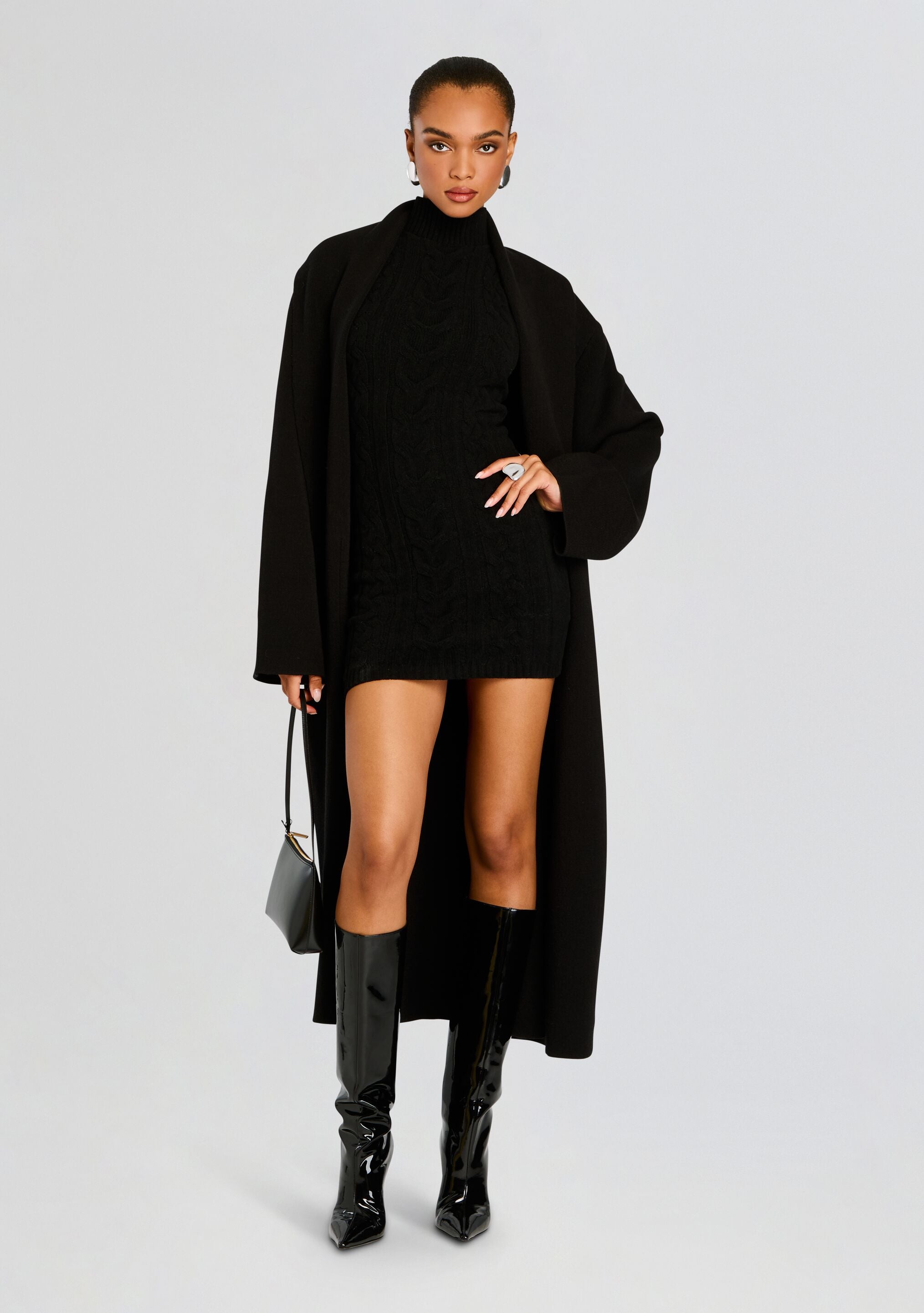 Julissa Cable Knit Mini Dress – Retrofete