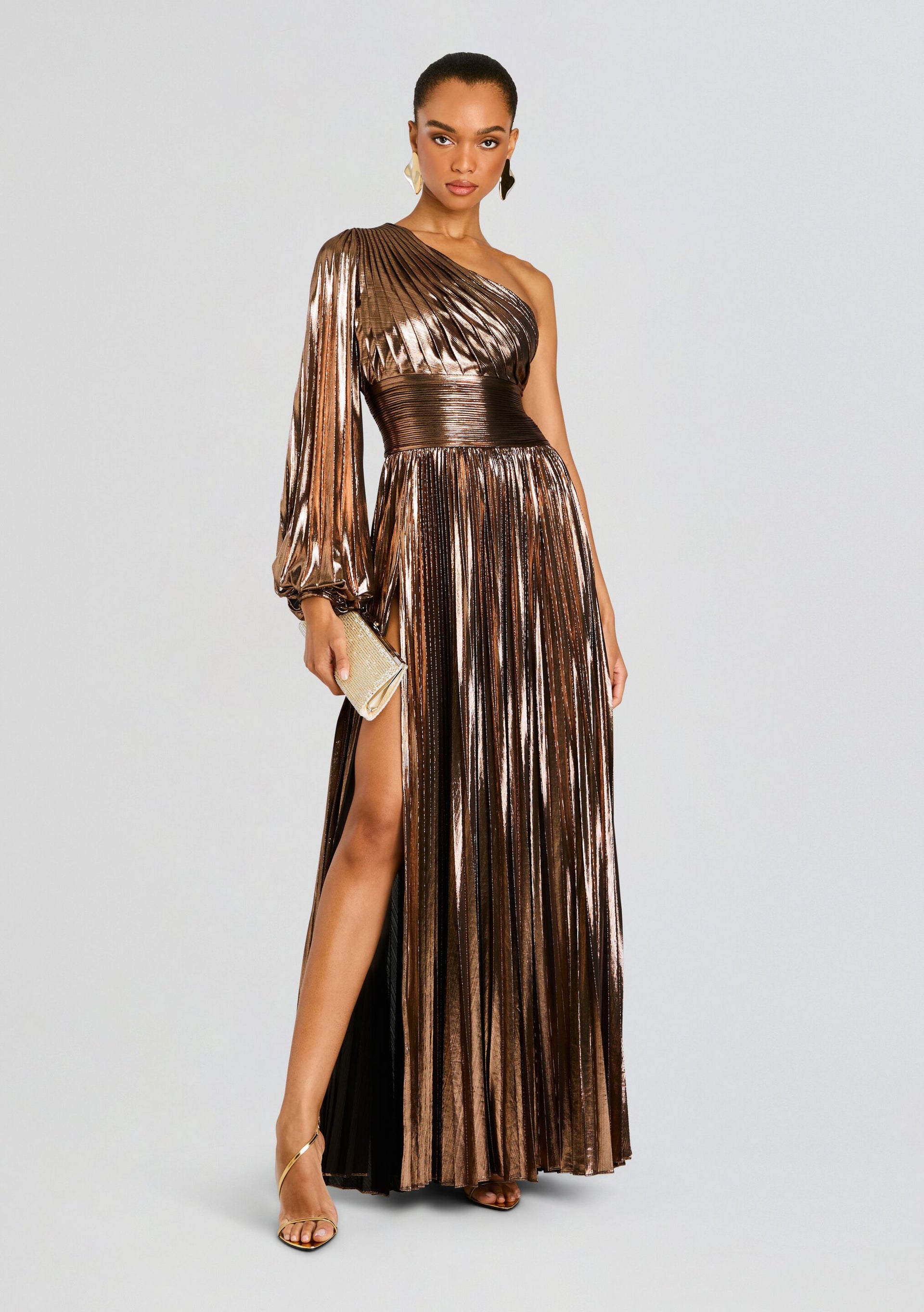 crisandra metallic dress Retrofête Women's Lysandra Dress - Metallic Bronze