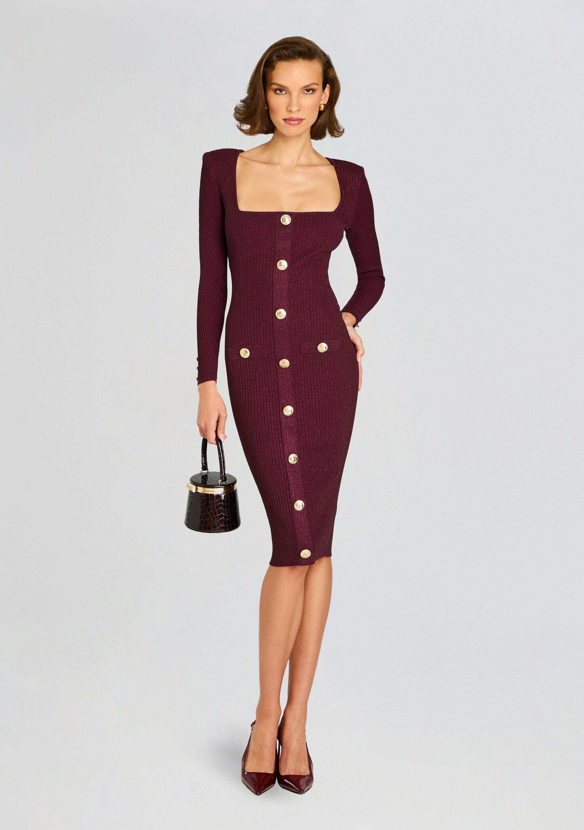 Sadelle Metallic Knit Dress – Retrofete