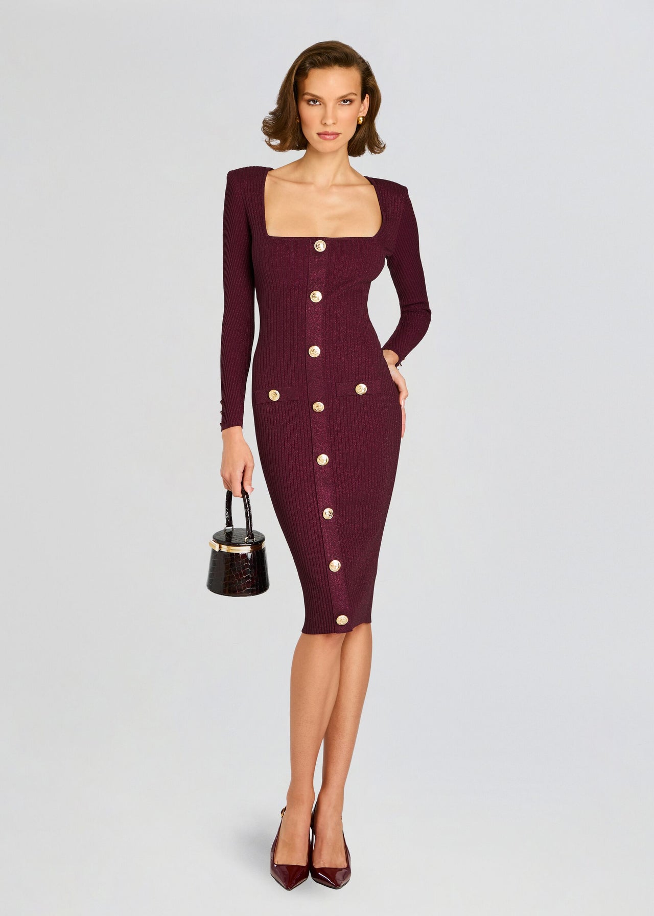 Sadelle Metallic Knit Dress Retrofete Sadelle Metallic Knit Dress Retrofete