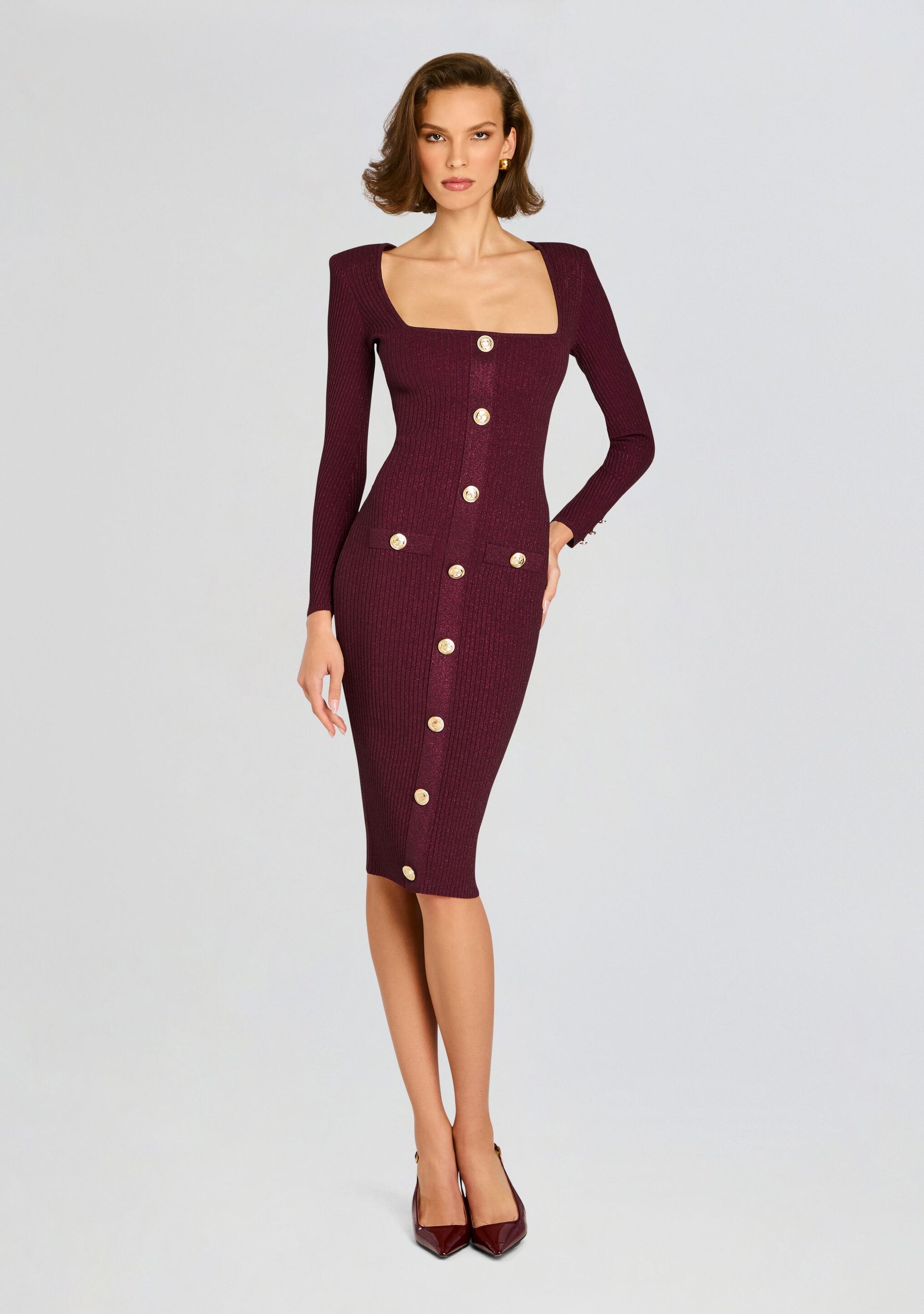 Sadelle Metallic Knit Dress – Retrofete
